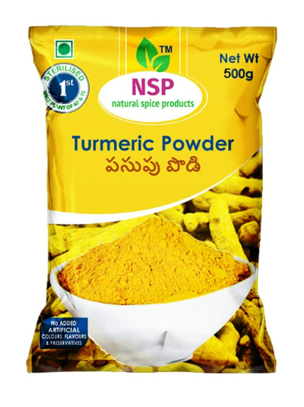 NSP Turmeric Powder (Haldi Powder) 100% Pure, 100% Natural 500g - Free size